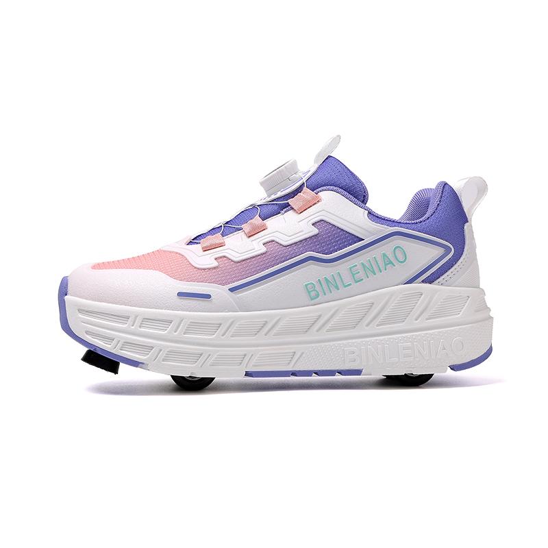 Kid's Four-wheel Sports Shoes Detachable Flat Shoes Children's Skating Roller Skates Shoes for Kids Girl Skate Shoes