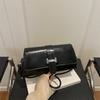 French Chic Faux Leather Baguette Bag Trendy Shoulder Armpit Crossbody Purse