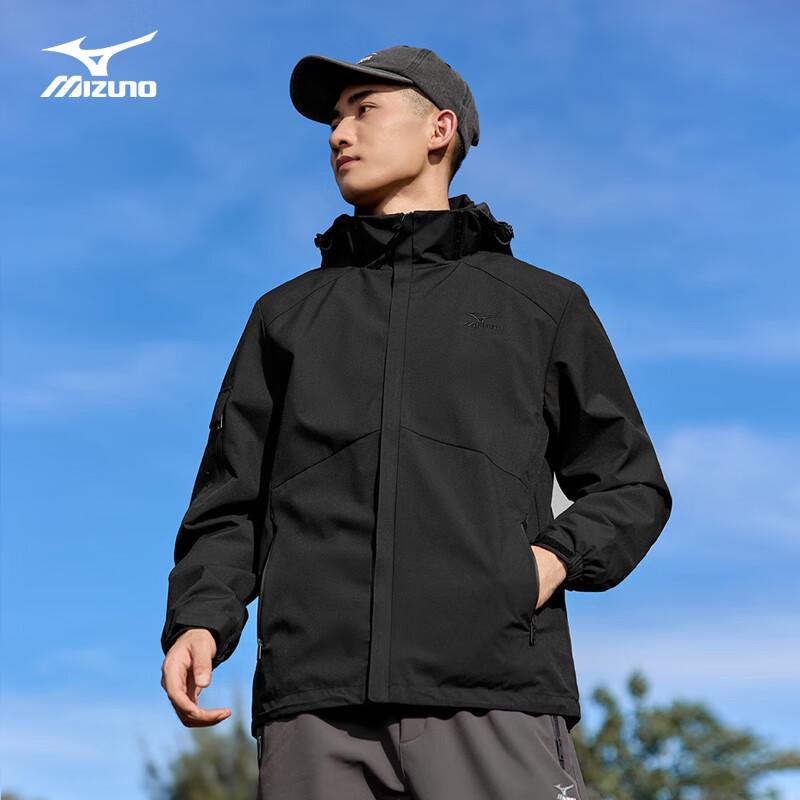 Mizuno Men's Hooded Windproof Waterproof Outdoor Jacket