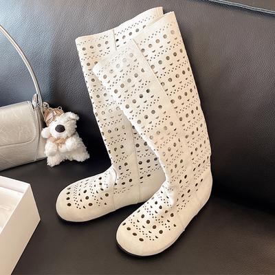 Modische lange Stiefel für Damen flache Winter-Designerschuhe Mode Kniehohe Winterstiefel 2025 Kleid Neu Goth Chelsea Botas Para Mujer