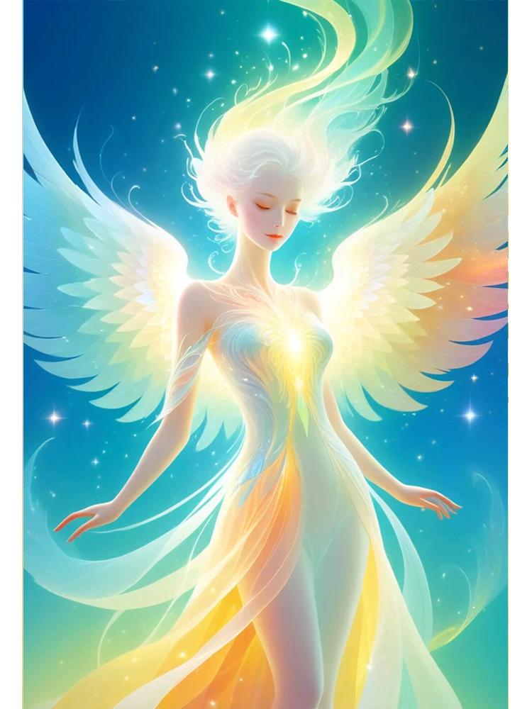 

5D DIY Алмазная картина Ангел Крылья девушки Полный круг Квадратная Алмазная мозаика Вышивка Картина Новый продукт Цветное украшение для дома Full Round 20x30CM
