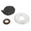 114 Link Drive Chain 410 Sprocket 16 Tooth Sprocket Kit Chain Sprocket Kit for Scooters Bikes