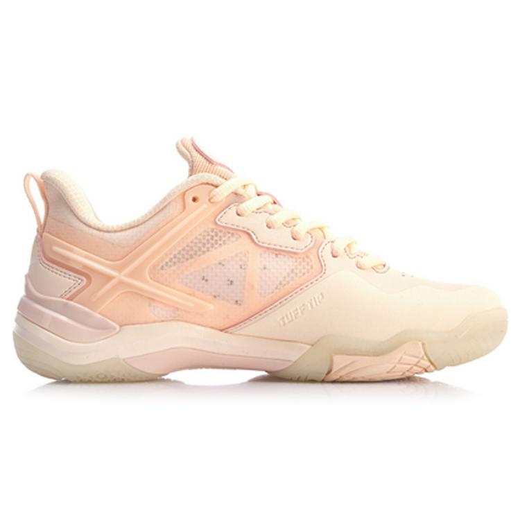 New LiNing Sonic Boom OP Cushioning Anti Slip And Wear Resistant Support Low Top Badminton Shoes Women's Neon Orange Pink AYZQ008-6