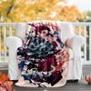 Demon Slayer Theme Printed Blanket - Perfect for Couch, Bed, Travel & Outdoor Use | Machine Washable, Cozy & Durable.