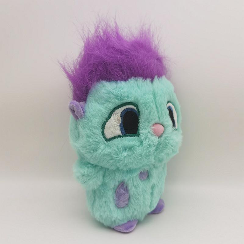 Barbie Fairytopia Bibble Plush Toy Cute Elina's Pet Bibble Soft Stuffed Doll with Purple Hair Turquoise Fur for Fan Kids Birthday Gift Home Decoration