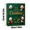 Cute Panda Christmas Advent Calendar 24pcs 2D Flat Panda Acrylic Pendants Christmas Panda Advent Calendar 2025 Xmas Navidad