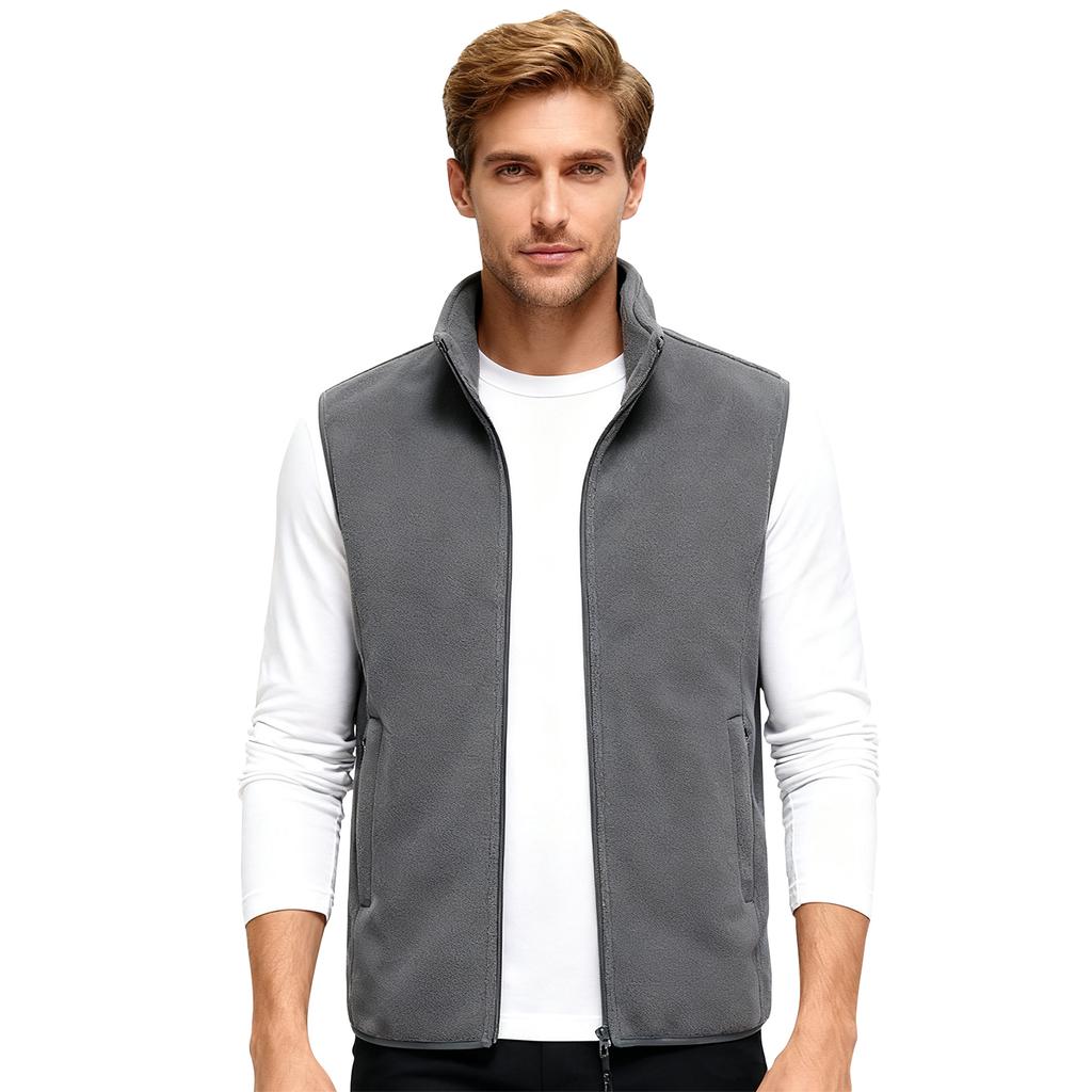 Men's Fleece Waistcoat Cardigan Sleeveless Sports Casual Vest