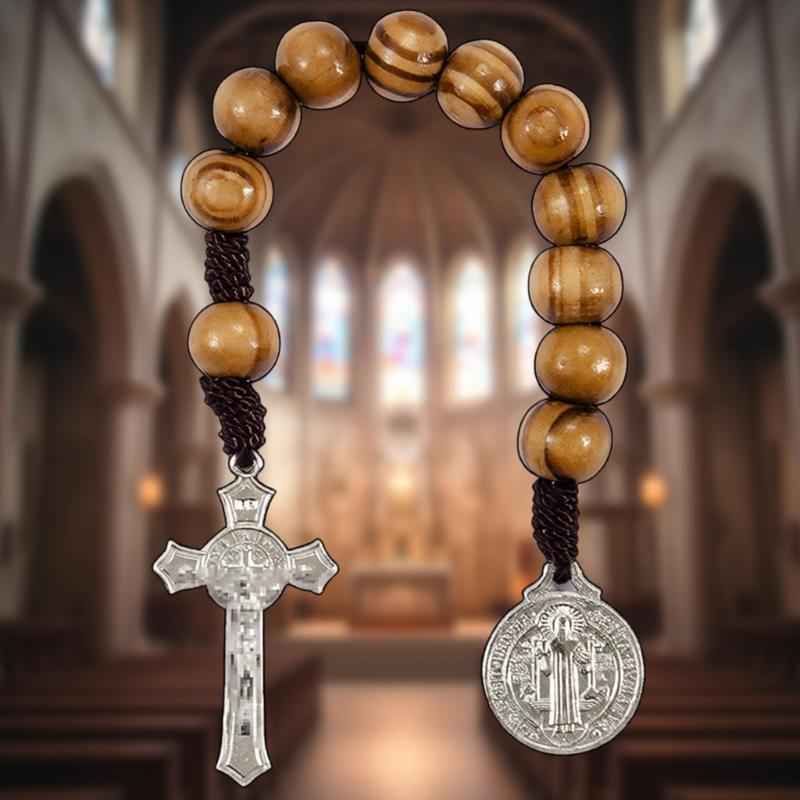 Artisanal Crafted Wooden Crosses Prayer Beads Faith Based Accessories For Christian Meditation And Spiritual Reflection