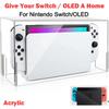Display Box Host Dust Cover Clear Protective Case For Nintendo Switch/OLED Game Console Dock Protective Case Acrylic Hard Covers