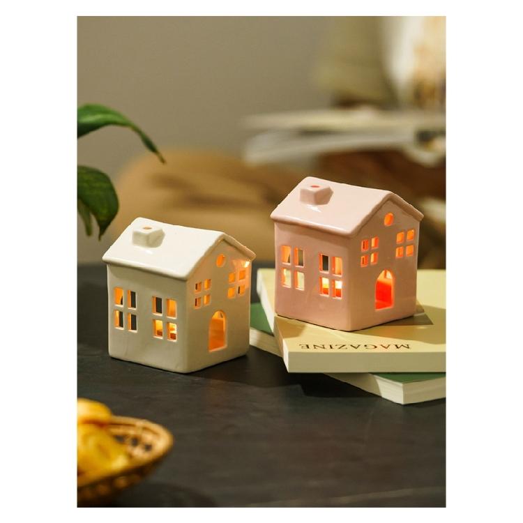 Decorative Tealight Candle Holders Christmas Candle Holders Table Centerpieces Mini House Candlestick Holders Home Decors
