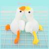 Adorabile Peluche Oca Bianca Bambola Ripiena Portachiavi Colorato Accessorio Per Zaini dei Bambini