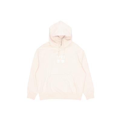 Li Ning Besticktes Logo Muster Lockerer Kapuzenpullover Herren Sweatshirt Baumwolle-Beige AWDR231-1
