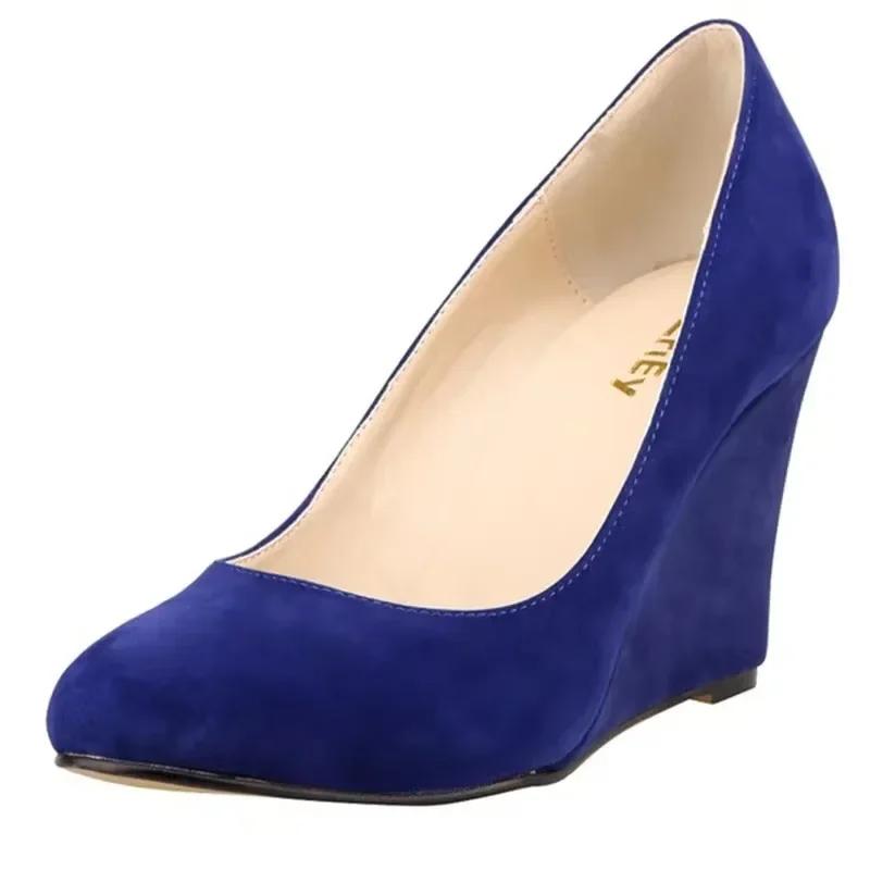 Damskor Kilklackar Vår Höst Klassiska Sexiga Spetsiga Tår Platå Höga Klackar Pumps Svart Kontorsdam Partyklänning Bröllopssko