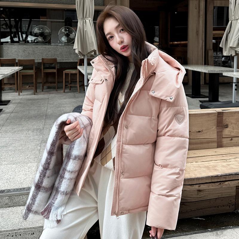 Bread clothes down cotton-padded clothes women's new fashion college small hooded winter thickened cotton-padded jacket