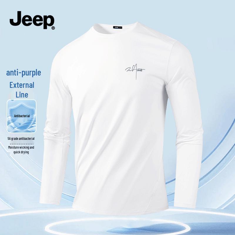 

JEEP Men s Long-Sleeve Quick-Dry UV Protection Sports T-Shirt 3XL