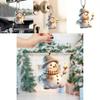 Christmas Cute Handheld Candle Snowman Pattern Acrylic Pendant For Holiday Decor And Gift Idea