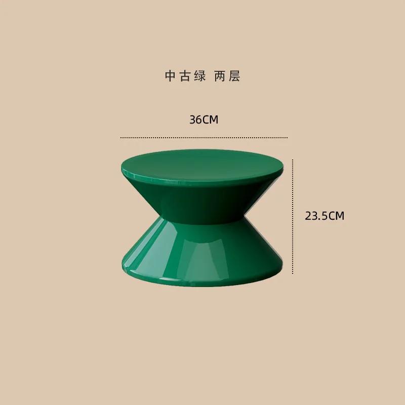Round Coffee Table Plastic Nordic Home Furniture Living Room Sofa Side Tables Hallway Shoes Stool Balcony Small Desk Nightstands