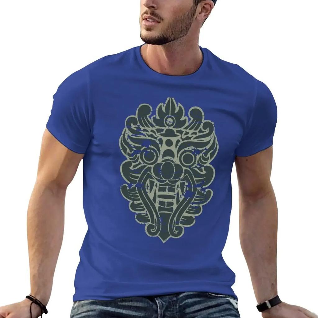 Mască Aztecă Față 4 Barong Balinezăthailandeză Mască Dragon Thai Tricou Filmul The Beach Tricou Supradimensionat Tricouri Pentru Unisex Bumbac