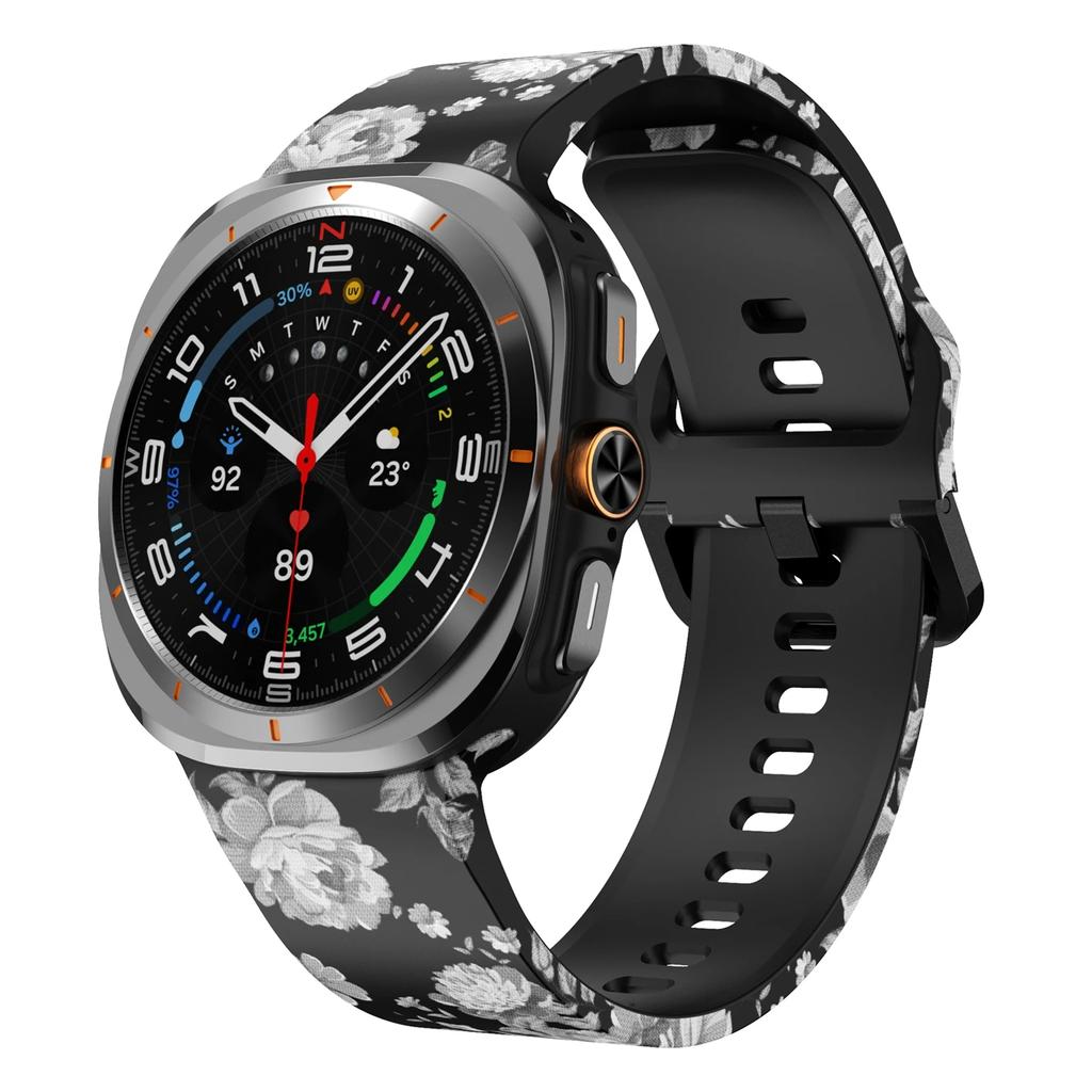Drukowany silikonowy pasek do Samsung Galaxy Watch Ultra 47mm Pasek do Galaxy Watch Ultra 2 Sportowa bransoletka Paski do zegarka