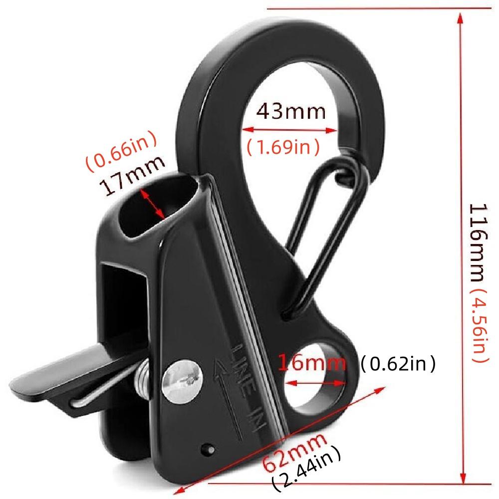 Anchor Sliding Hook – Adjustable Quick-Release Stainless Steel Hook – 100/116mm For Mooring, Fishing, Rowing, Sailing – Secure Rope Management