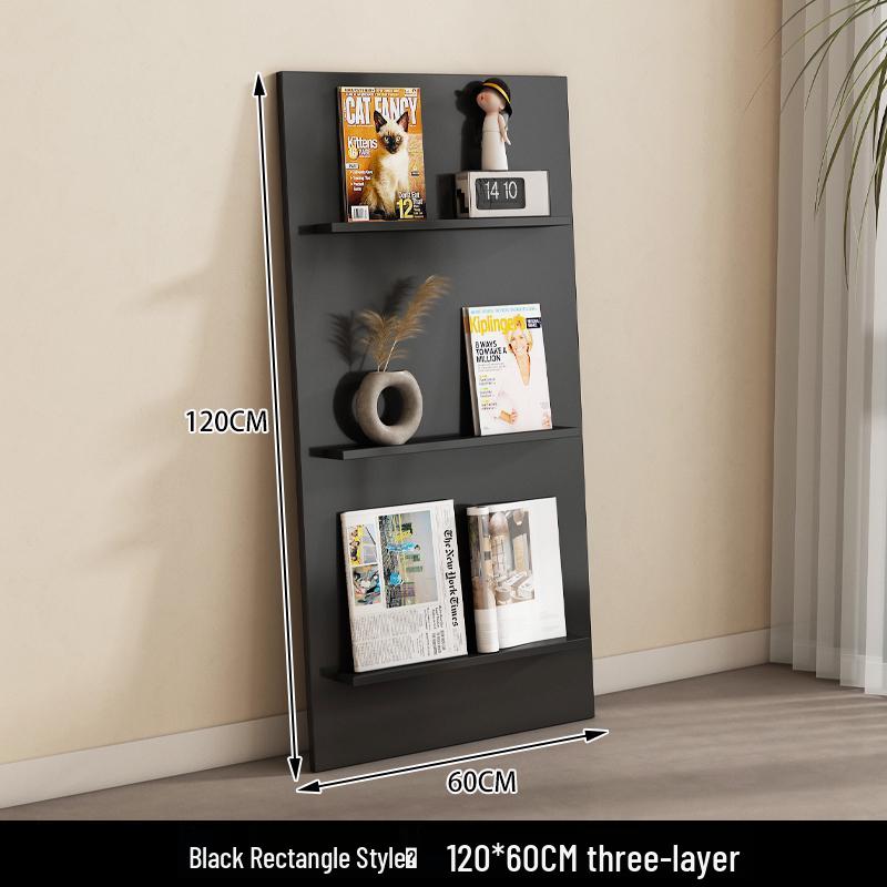 Nordic Floor-Standing Bookshelf: Multi-Layer Wall Storage Rack for Magazines and Picture Books