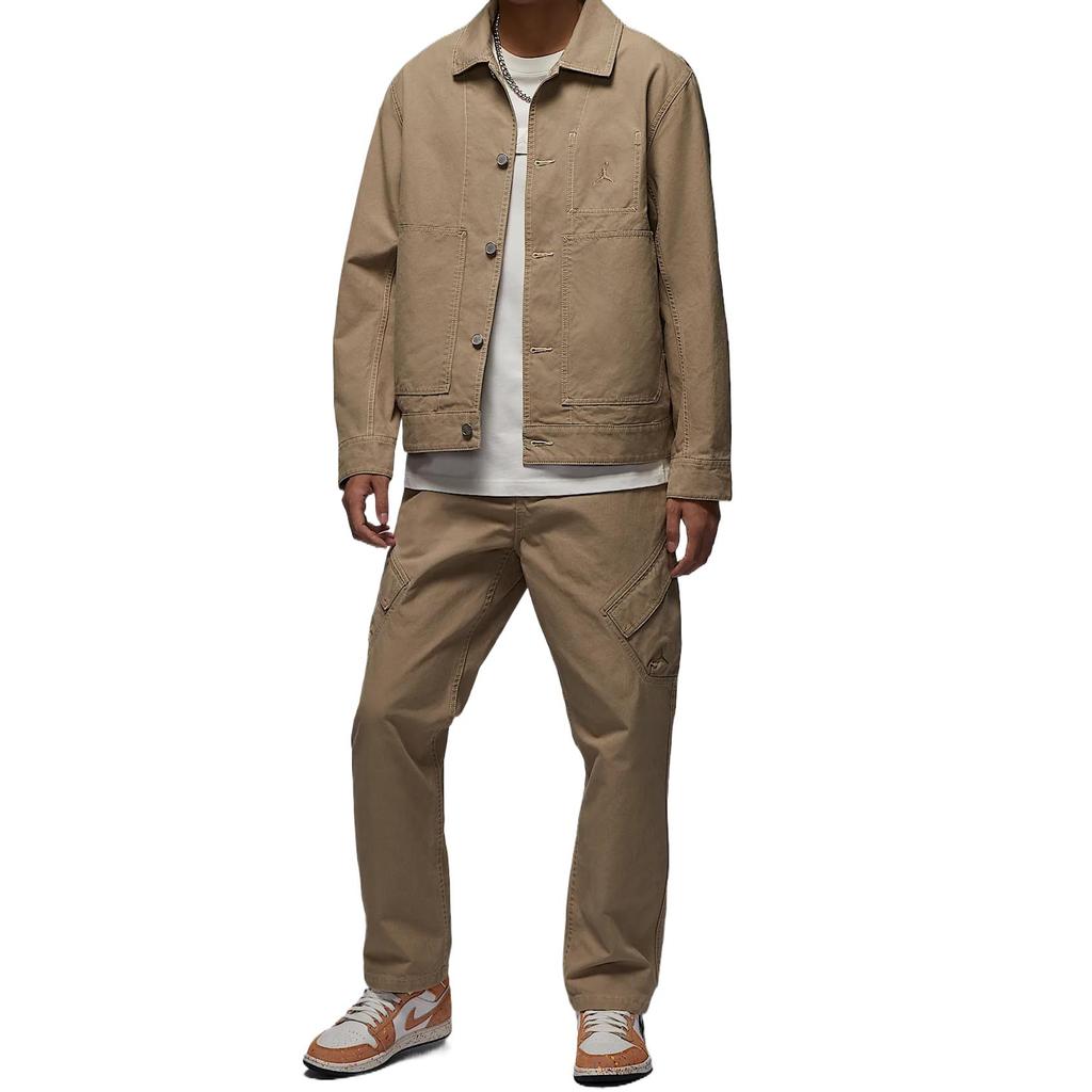 Jordan Essentials Chicago Solid Color Loose Comfortable Fashion Warm Jacket Men Jacket Brown HF9318257