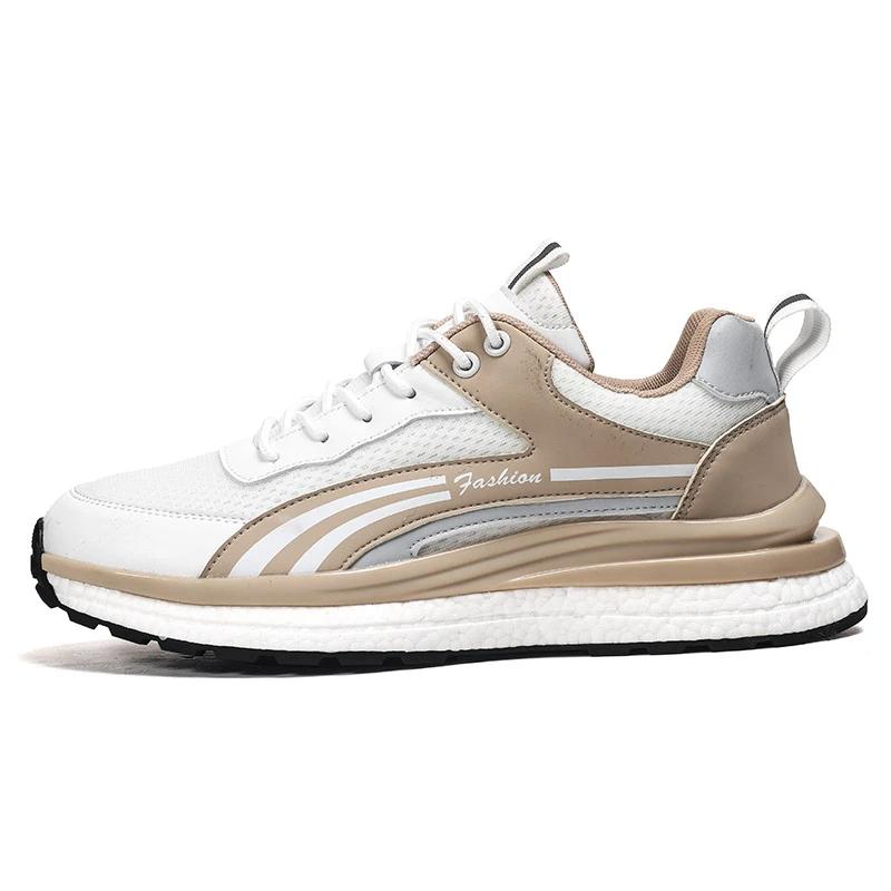 

Обувь для мужчин 2024 года, брендовая мужская вулканизированная обувь с перекрестными шнурками, модная пошивочная обувь, горячая распродажа, круглая дышащая повседневная обувь для активного отдыха 45 хаки