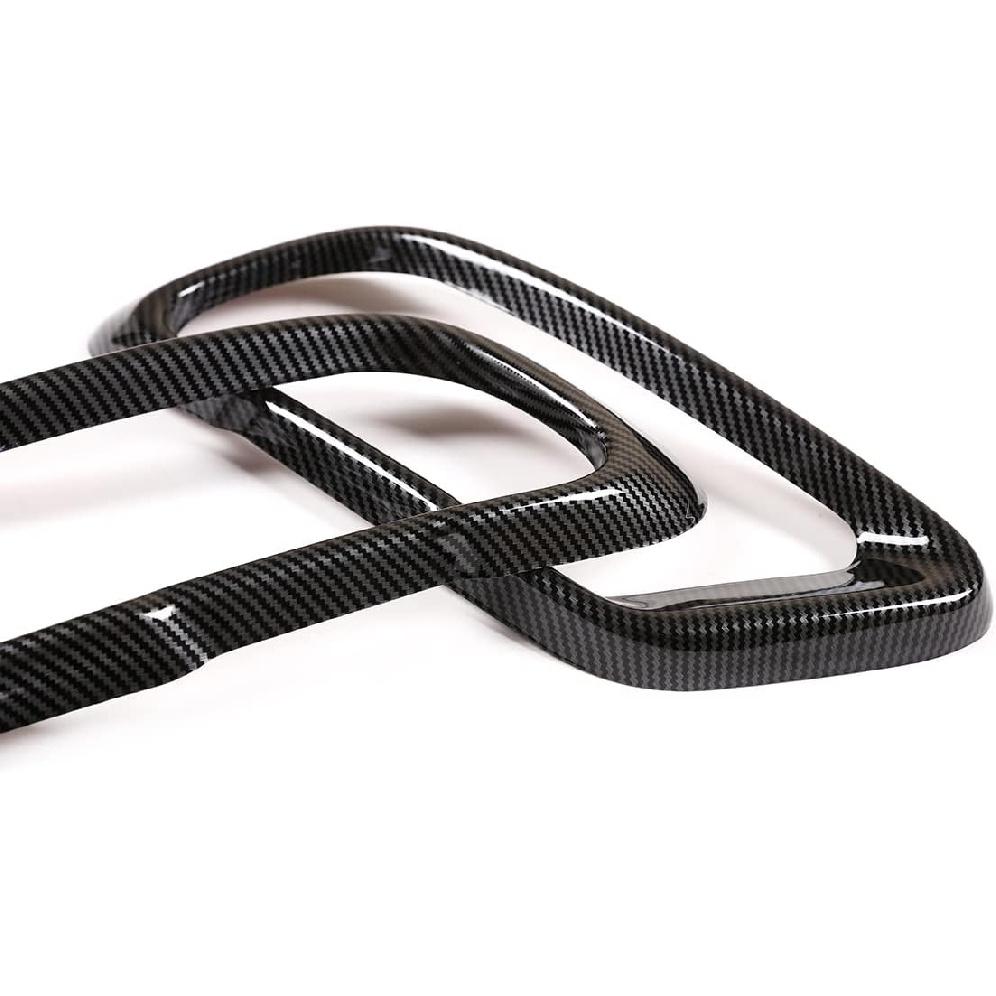 LLKUANG Stainless Car Tail Muffler Exhaust Pipe Output Cover for BMW X5 G05 X6 G06 X7 G07 2019-2024(Suitable For M Sports Version) (Carbon fiber