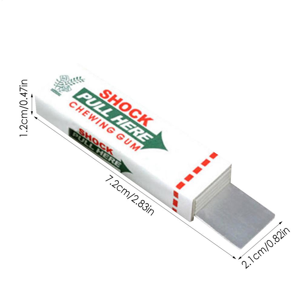 Anti-stress Novelty Gum Gripper Funny Safety Trick Joke shocker Toy Electric Shock Shocking Pull Head Chewing gum Gag