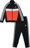Essentials Tiberio Tracksuit Jersey Set ECL62 J160 [Adidas] Kids' 3-Stripes Top Black/Bright Red/White Bottom Black/White (IY1795)