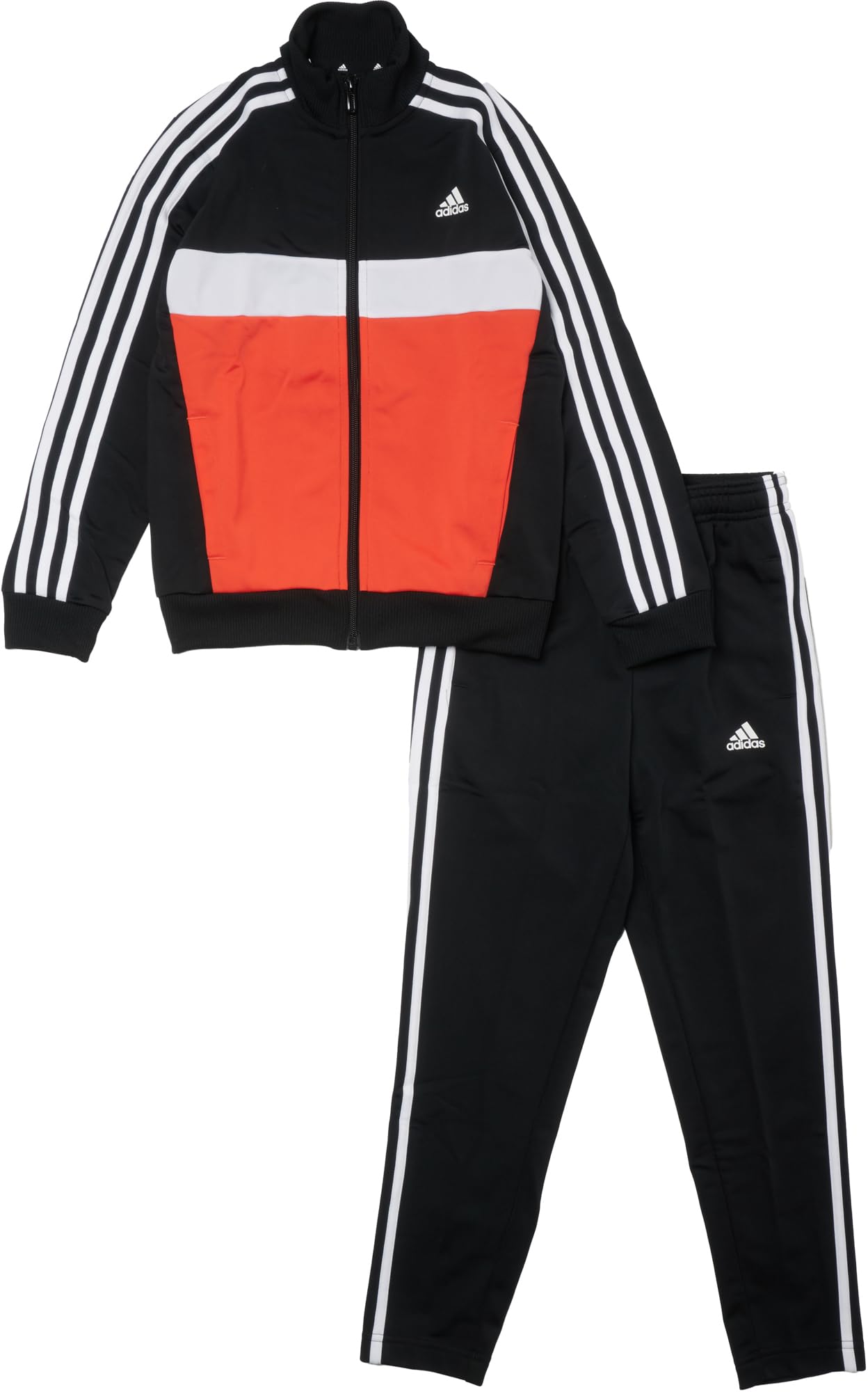 

Комплект спортивного костюма Essentials Tiberio ECL62 J160 [Adidas] Детский топ с 3 полосками Черный/Ярко-красный/Белый Низ Черный/Белый (1795 год)
