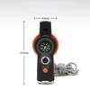 7 In1 Outdoor Survival Whistle Emergency Tools Camping Hiking Rescue Emergency Loud Whistle Compass Thermometer Magnifier