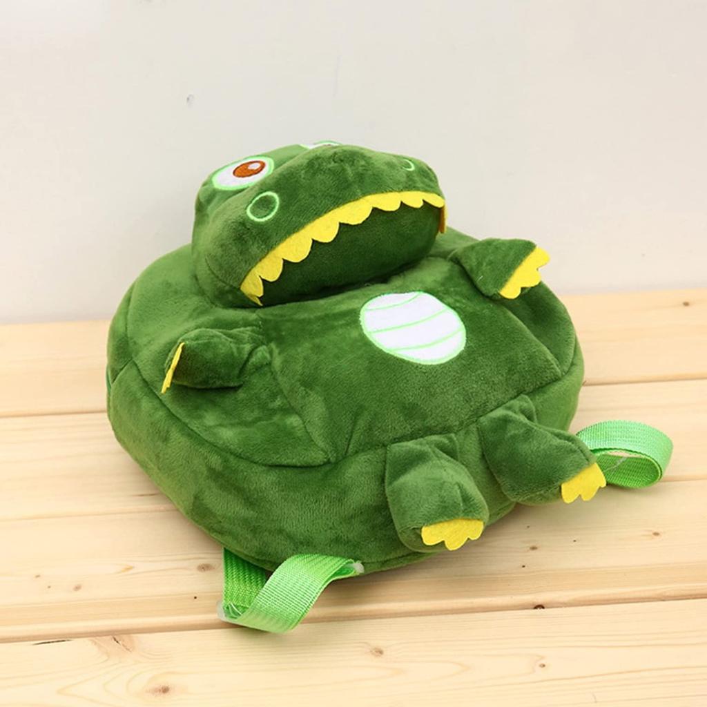 APOSITV Dinosaur Backpack for Girls and Soft Plush Lightweight Kids, Boys, Fluffy, Backpack, (Green)