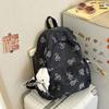 Schoolbag new Korean version ins bear printed schoolbag female high-value junior and high school students multi-compartment college style backpack