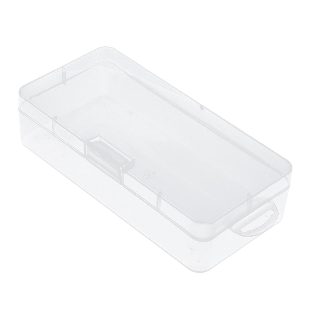 Plastic Storage Box Rectangular Transparent Digital Electronic Accessories Fall Resistant Box with Flip Cover