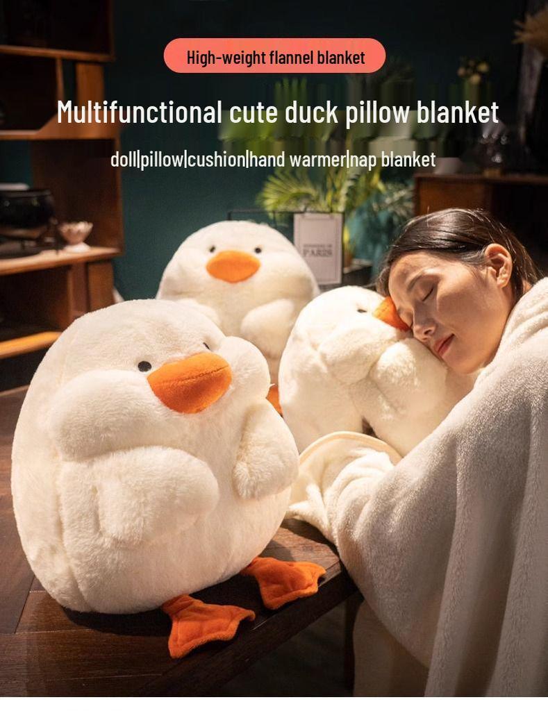 Cute Duck Plush Toy - Big White Goose Pillow for Office Naps or Girlfriend Gift