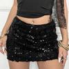 Shiguang Fashion Sequined Hip-Hugging Low-Waist Short Skirt for Women - European & American Nightclub Style
