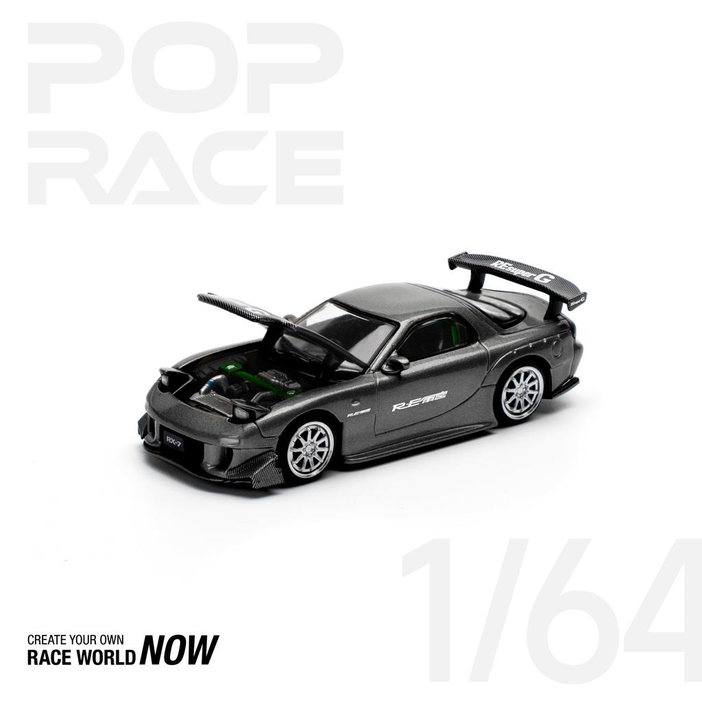 POP RACE Mazda RX7 Gunmetal Finished Model PR640255 1/64 ReAmemiya