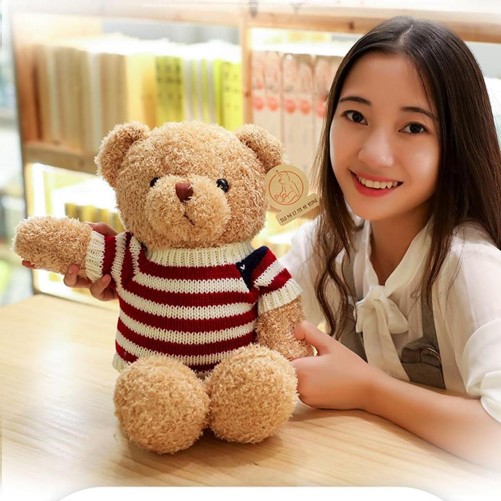 Teddy Bear Body Pillow Animal Cushion Stuffed Toy Fluffy Soft Cute Gift Animal Sleeping Pillow Small Interior Decoration 40cm