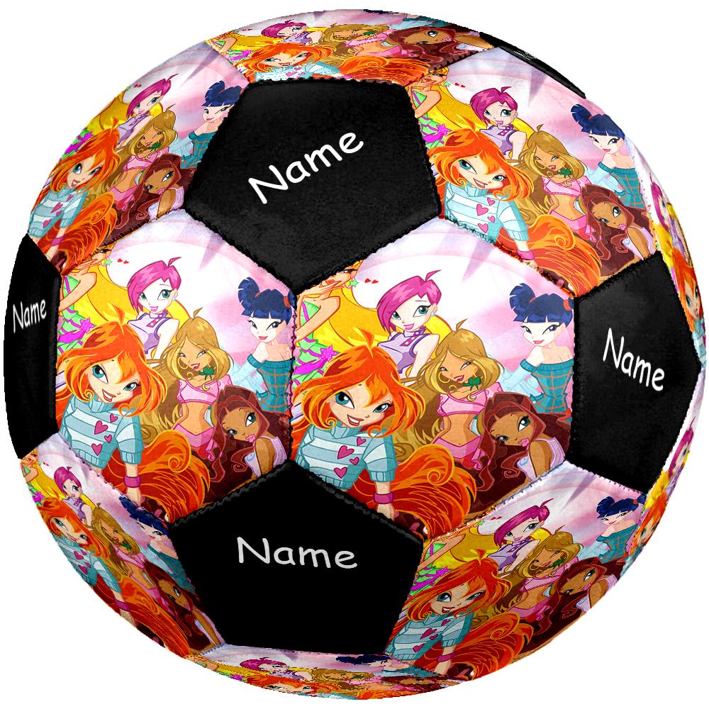 Custom Name Winx Club Theme Size 5 Soccer Ball, Suitable for Both Indoor and Outdoor Matches, a Gift Suitable for Everyone.