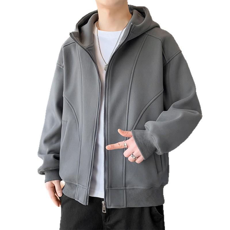 Di Yu Shen Long Unisex Hooded Cardigan: Heavyweight Casual American Streetwear Jacket