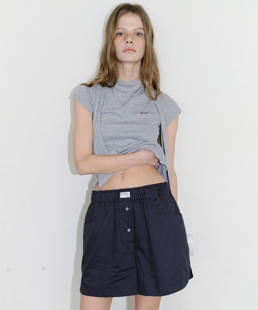 EN OR [Core] Stripe Cotton Trunk Pants - Navy