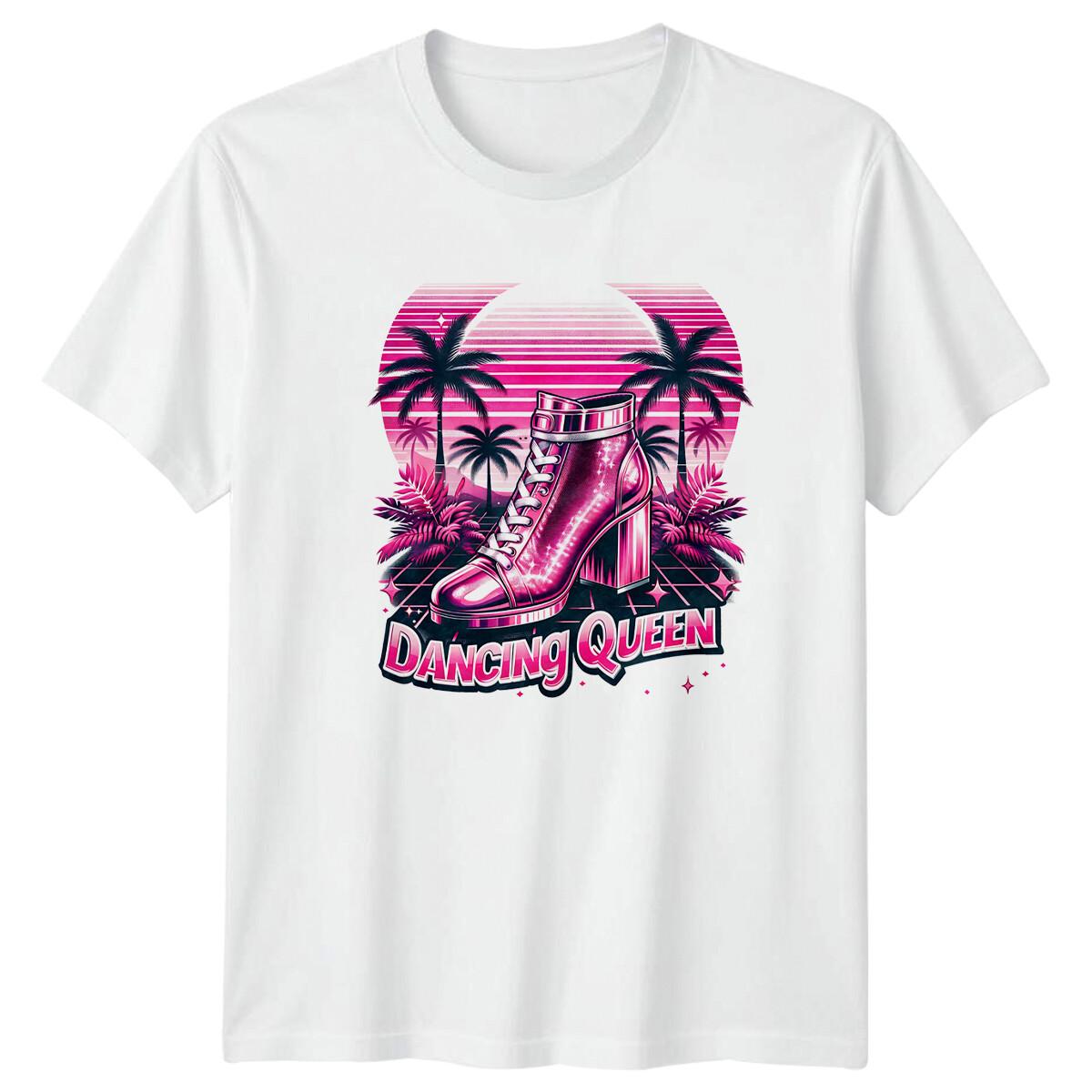 Dancing Queen Retro Synthwave Boot T-Shirt Synthwave Style XL