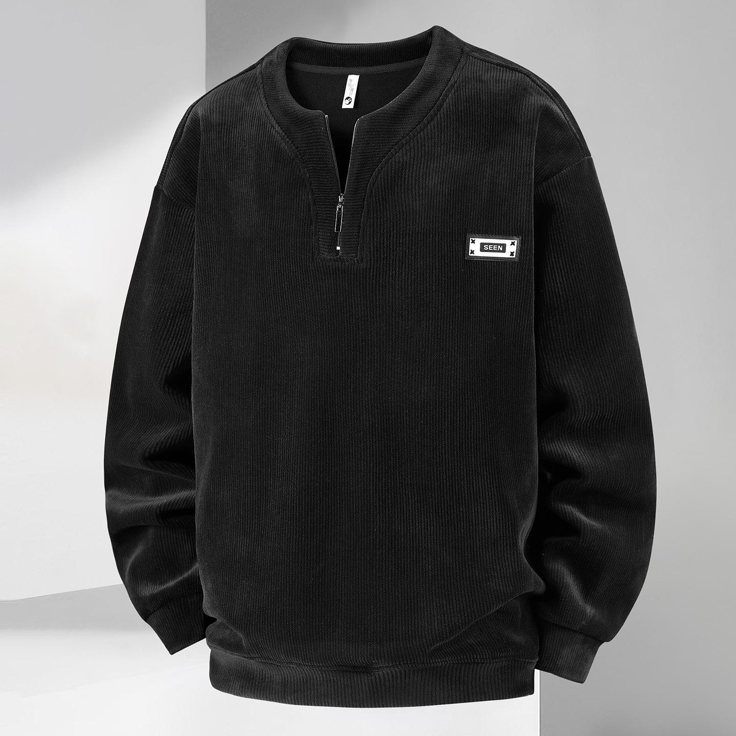 

350 Jin Plus Size Men s Fleece-Lined Sweatshirt, Thick Long Sleeve, Autumn/Winter, Extra Large Loose Base Layer 9XL for 280-300 jin