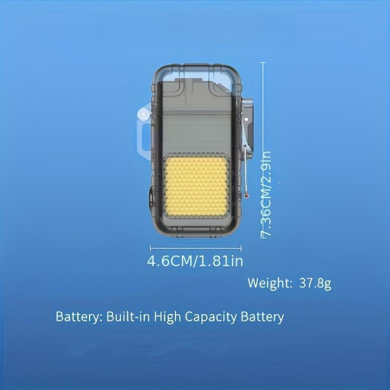 Rechargeable ignition portable COB flashlight, windproof 3-in-1 flashlight, electric wire ignition,durable,compact,camping and emergency situations