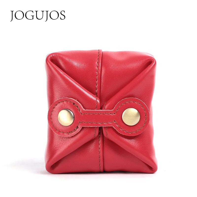 

Женский кошелек для монет ручной работы из натуральной кожи - Мини-кошелек для женщин красный