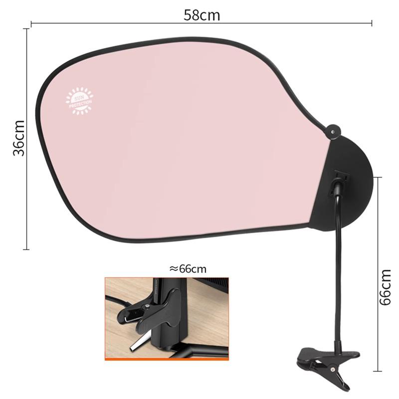 Adjustable Office Laptop Sun Shade with Clip UV Glare Reduction Sun Visor Heat Shield Foldable Computers Privacy Sunshader