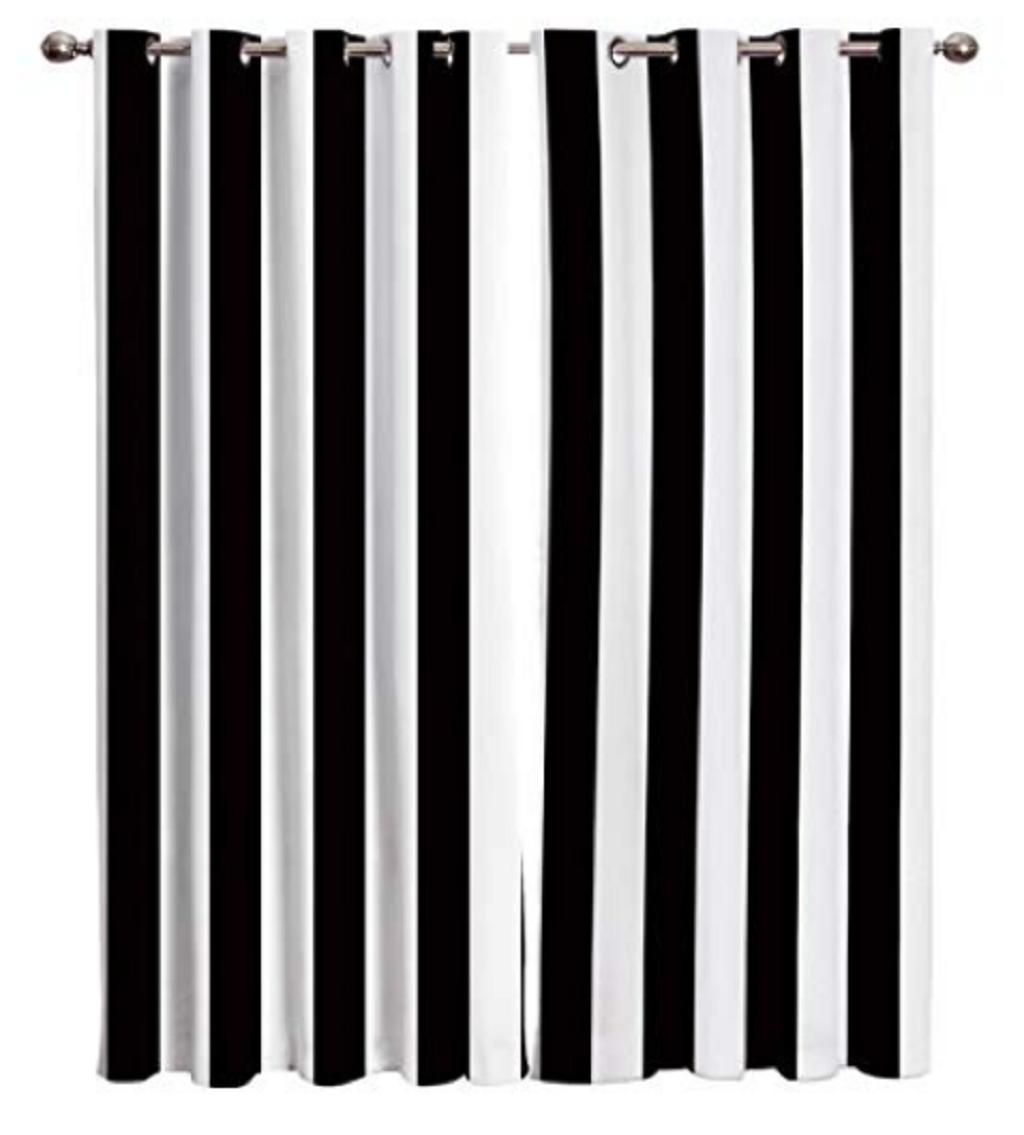 

3D Striped Curtain for Living Room and Bedroom, Decorative Window Curtains, European Style, Modern, Luxury, Free Shipping, 2 PCs 2x86W214H(CM)68x84in&Hook