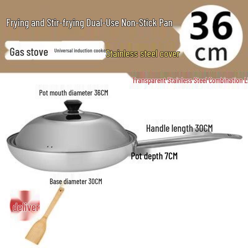 LIEI 36CM Thickened Non-Stick Frying Pan