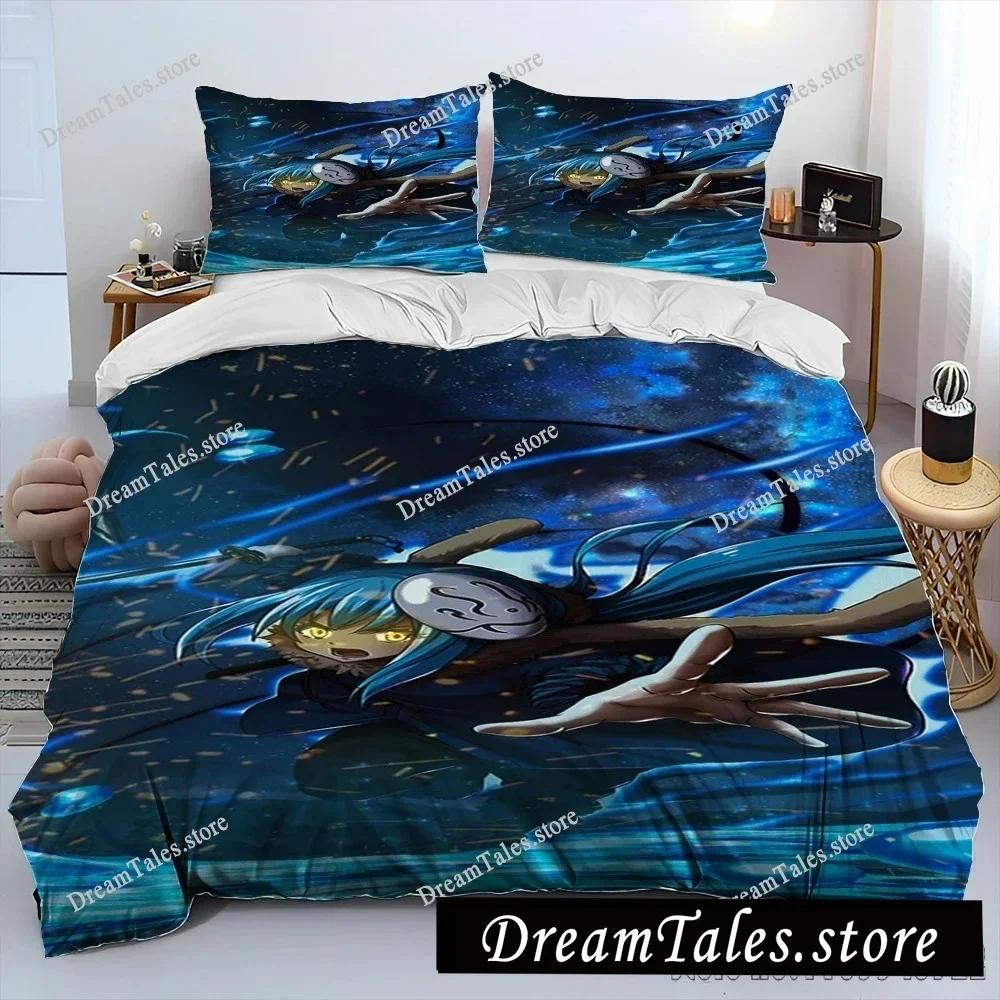 I Got Reincarnated As A Slime Cartoon Poster Sheets Quilt Covers Bedding Dormitory Sheets Bedding Set Soft Warm Bedding Set963